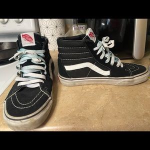 Black and White High top Vans